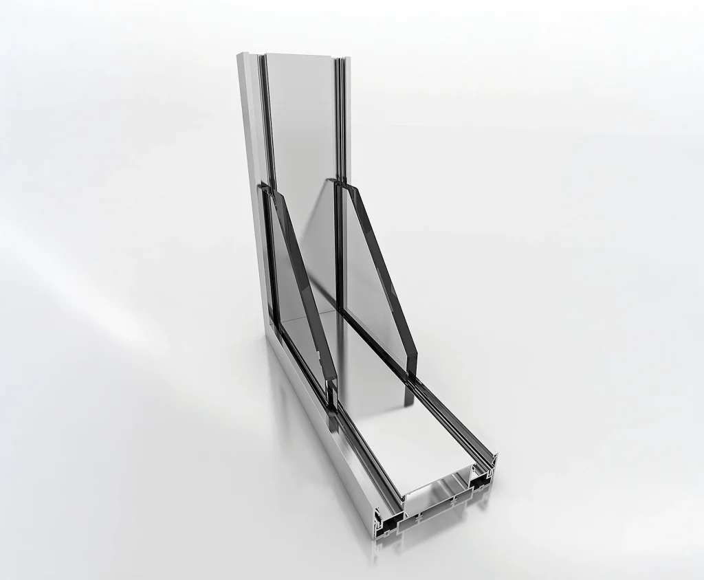 Cam cama çift cam ofis bölme sistemi